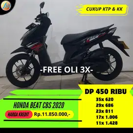 KREDIT MURAH DP HANYA 450RIBU HONDA BEAT CBS TAHUN 2020 BERGARANSI