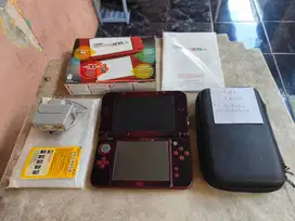 New Nintendo 3DS XL New Red Layar IPS Rare 128GB Fullset 00