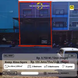 Dijual/Disewakan Ruko 3LT Poros Kima Square Siap Pakai Strategis SH