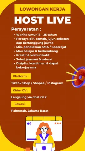 Lowongan Kerja HOST LIVE STREAMING