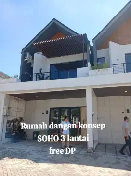 SOHO 3 lantai di sidoarjo bisa jadi kantor dan rumah tinggal