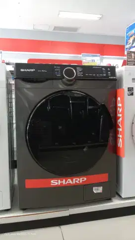 SHARP WM FRONT LOADING 9KG DARK SILVER
