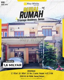Dijual Rumah Mewah 2 Lantai Cluster Elite Di Gentan Tirtamaya