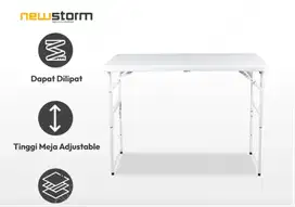 New Storm Meja Taman Lipat Adjustable - Putih (Second Mulus 98%)