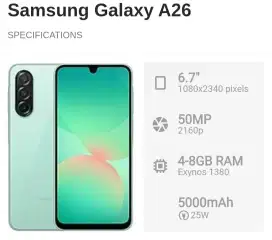 Samsung a26 5G 8/256