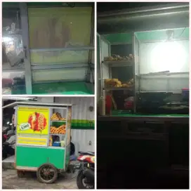 Gerobak etalase jualan