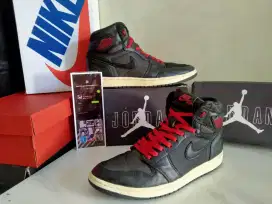Nike Air Jordan AJ1 Black Satin Original