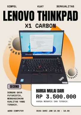 Laptop lenovo thinkpad x1 carbon intel core i5-7200u,ram 8gb,ssd 256gb