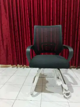 100%New Kursi Staff Harap Non Roda Kaki full besi