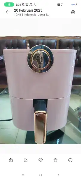 Mecco airfryer pink 45liter low watt