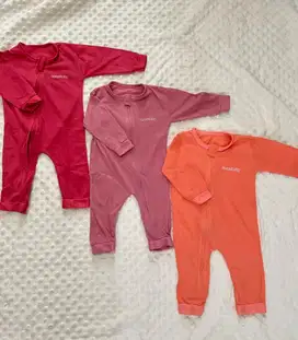Prelove 3 pcs sleepsuit bayi baru lahir anak cwek cwok bisa pakai