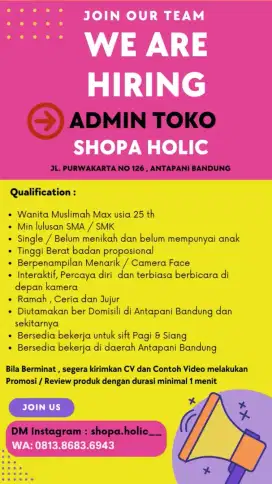 LOWONGAN KERJA ADMIN
