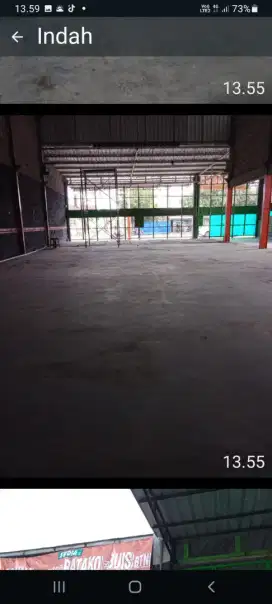 Dikontrakkan gudang untuk stok sembako dll