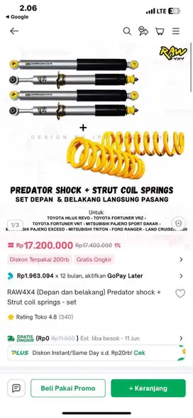 Suspension RAW 4x4 Fortuner VRZ 2016-2025