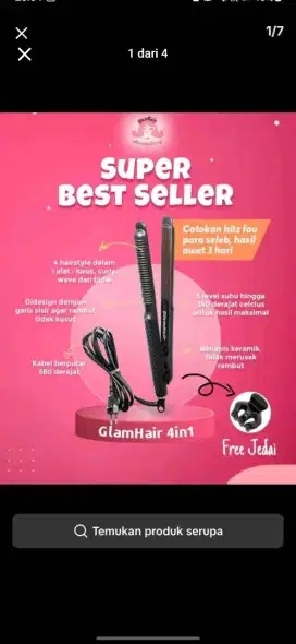 Catokan GlamHair Ori 4in1 | Catokan lurus