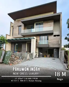 DIJUAL RUMAH NEW GRESS MEWAH POL DI PAKUWON INDAH ADA KOLAM RENANG