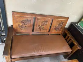 Jual 1 Set Kursi jati dan Meja (kaca)