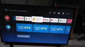 Tv android digital 4k sharp 60 in siap pakai