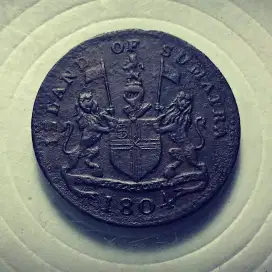 Koin Langka 1804 ISLAND OF SUMATRA SUMATERA DETAILNYA BAGUS KOLEKSI