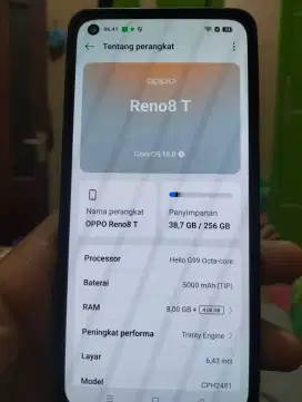 Oppo reno8 T 8/256 ori 100%