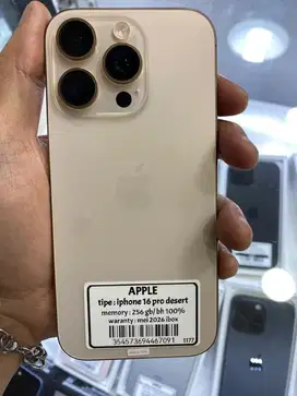 Iphone 16 pro 256 ibox bh 100 mey 2026 mulus perfect