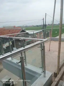 Balkon stainless kaca zfn 05