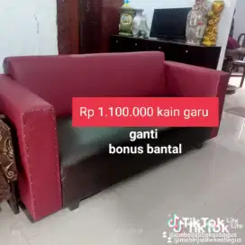 Sofa kursi bekas kain baru ganti kampus IPB Darmaga bogor