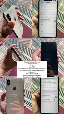 JUAL IPHONE XS MAX SECOND 256GB ALL OPERATOR
