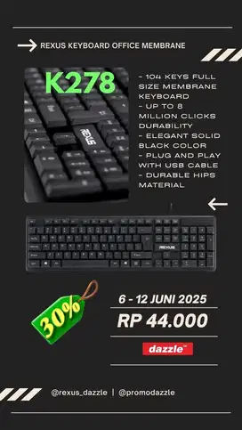 Keyboard rexus K278