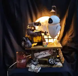 figure robot wall e dan eve bisa bicara gerak vintage jam sepeda antik