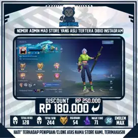 JUAL AKUN MLBB KOLEKTOR TENAMA 4 | CLAUDE PRIME DLL