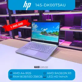 Laptop HP 14S-DK0073AU AMD A4-9125 RAM 8GB SSD 256GB HD 14inch