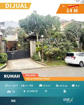 Dijual Rumah Sultan, Mewah Dan Double Hook di VPT, Tidar - Malang