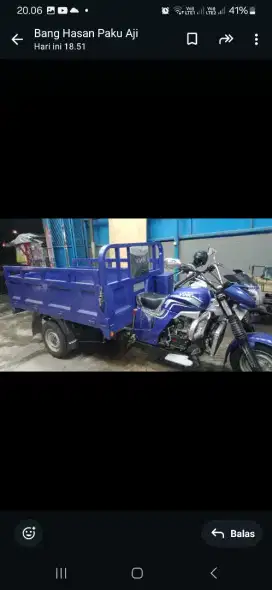 Viar 3 roda cc 300 warna biru Grace seperti baru tahun 2024
