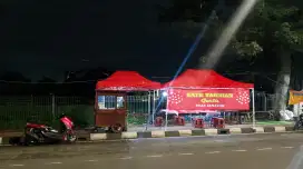Satu set gerobak dan tenda