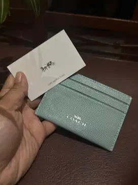 Coach Name Card Case - Baby Blue