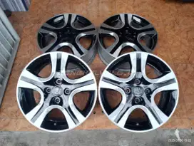 OEM JAZZ S RING 15 VELG SAJA, REPAINT & CUSTOM 2 TONE BLACK SEMI BRUSH