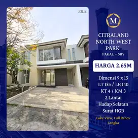 Rumah Citraland Utara Northwest Park Lake View Sudah Renov Siap Huni