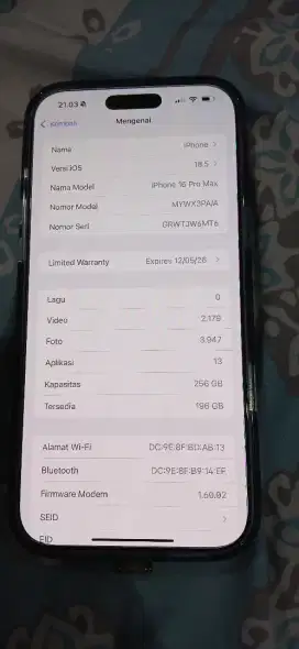 Iphone 16 Pro Max Desert Titanium 256 GB