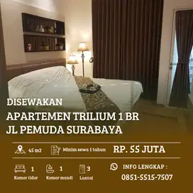TRILIUM 1 BR‼️ Apartemen Pusat Kota Full Furnish Lantai 3