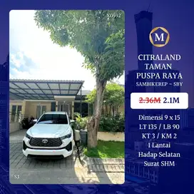 Rumah Citraland Taman Puspa Raya Surabaya Barat dkt Gwalk Lontar PTC
