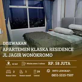 KLASKA RESIDENCE 2BR ‼️ Apartemen Full Furnish dekat Wonokromo