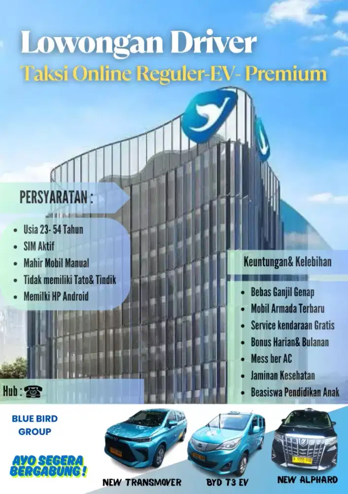 Lowongan kerja driver.taksi