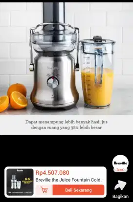 Breville cold push juicer