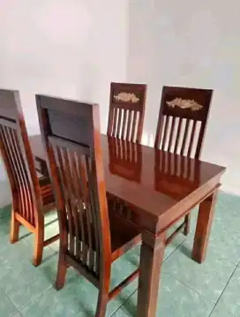 Meja makan full kayu jati