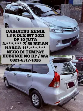DAIHATSU XENIA 1.3 R DLX MT 2012 DP 10 JUTA