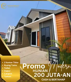 Hunian cantik nanmodern 200 jutaan dilokasi strategis dan bebas banjir