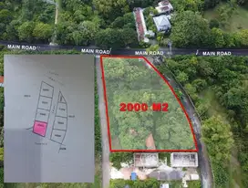 Tanah murah 2000m2 jln raya Pecatu idr 6,75 jt/m2