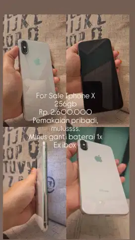 JUAL IPHONE X 256GB SECOND