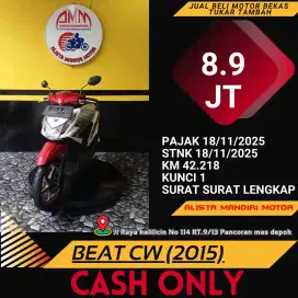 HONDA BEAT FI ESP CW 2015, B DEPOK. CASH VIA TOKPED, SHOPEE, INDODANA.